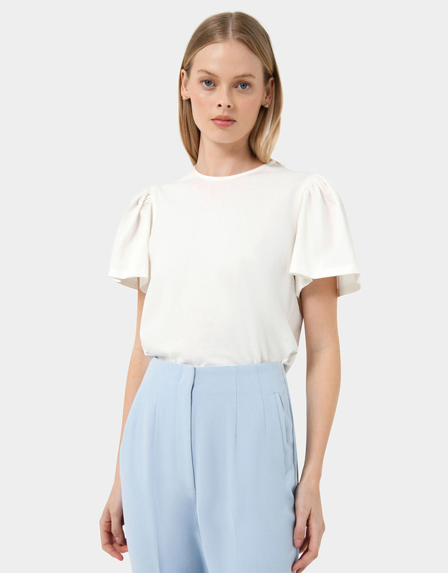 Forcast - Cayla Gathered Sleeve Tee