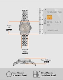 Michael Kors - Lexington Silver Tone Analogue Watch