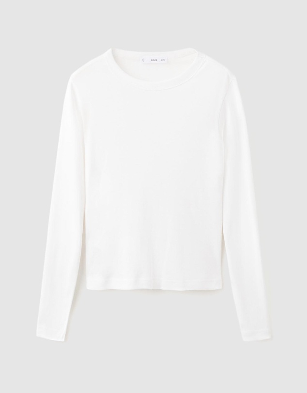 M.N.G - Long Sleeve Cotton T-Shirt