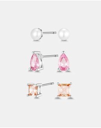 Mestige Kids - Pearl and Pastel Set - Silver Plated