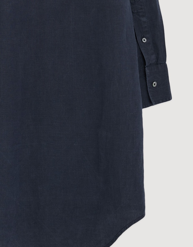 Revibe - Repaired Assembly Label Linen Long Sleeve Shirt