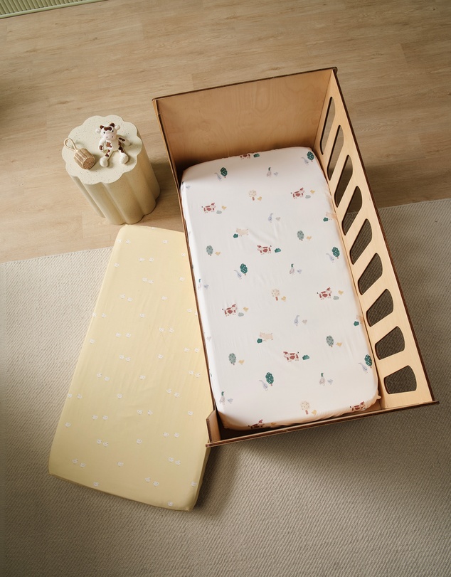 Linen House Kids - Mini Farm 2-Piece Cot Fitted Sheet Set
