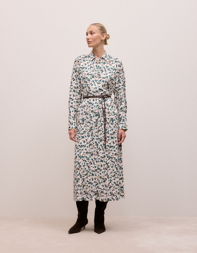 Trenery - Liora Floral Belted Dress in Forest