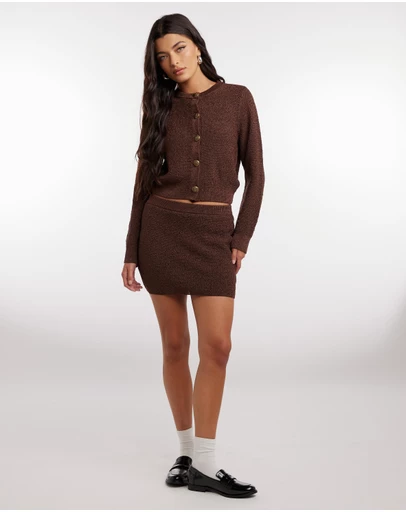 Dazie - Quiet Night Knit Mini Skirt