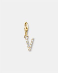 THOMAS SABO - Charm Pendant Letter V Gold Plated