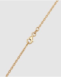 Elli Jewelry - Necklace Circle Green Quartz 925 Sterling Silver Gold Plated