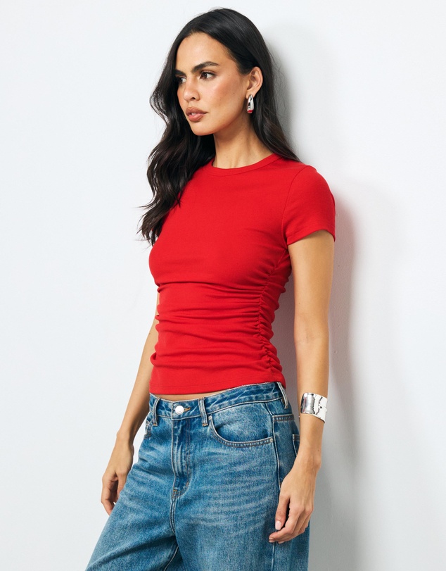 AERE - Belle Ruched T-Shirt