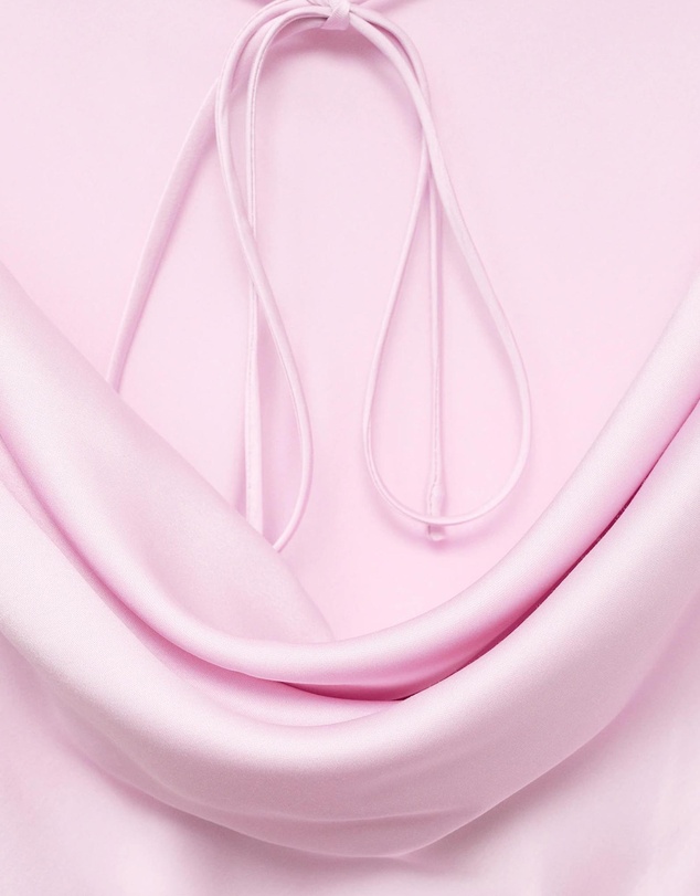 M.N.G - Satin Blouse With Draped Back