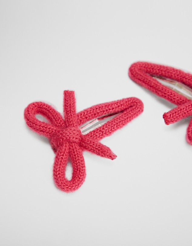 Country Road - Knit Bow Clip Pack Of 2