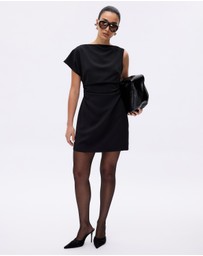 Minima Esenciales - Zeva Crepe Draped Mini Dress