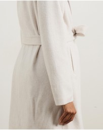 Atmos&Here - Dune Wool Blend Shawl Collar Coat