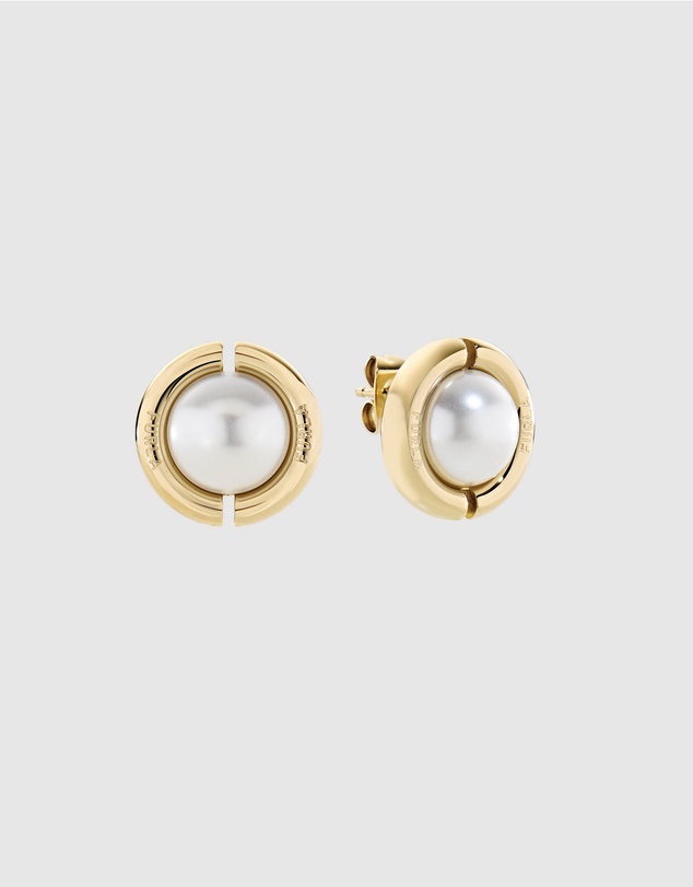 Furla - Miasfera Iconic Pearl Gold-Tone Stud Earrings