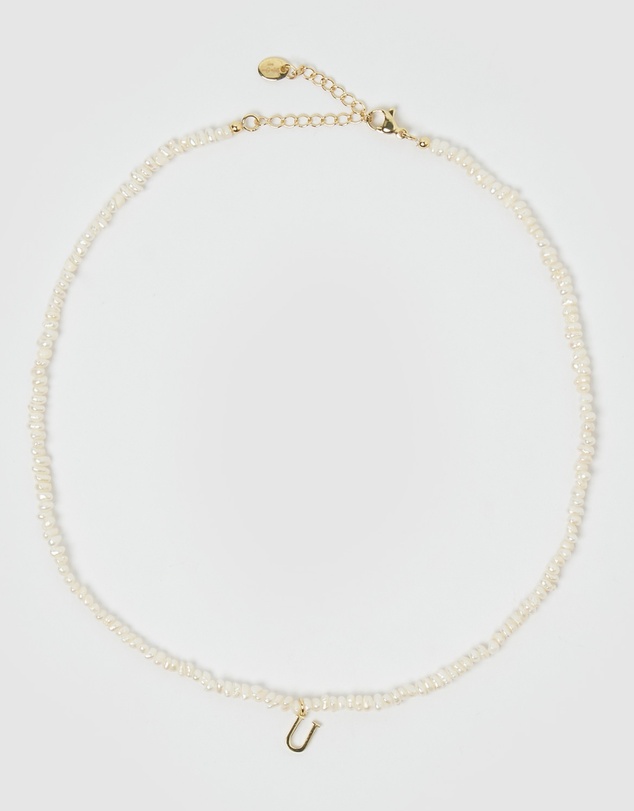 Miz Casa and Co - Pearl Letter U Necklace