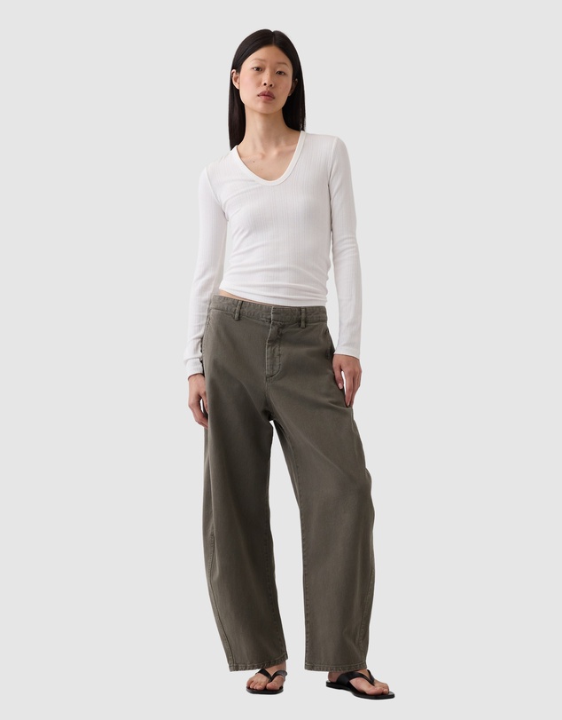 GAP - LS Luxe Modern Scoop T-Shirt