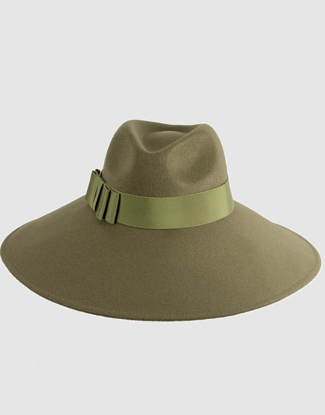 Max Alexander - Wide Brim Olive Winter Hat