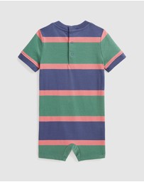 Polo Ralph Lauren - Striped Cotton Jersey Shortalls - ICONIC EXCLUSIVE - Babies