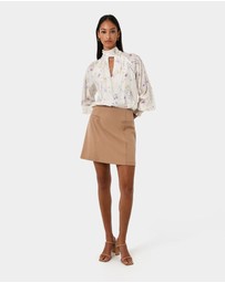 Forcast - Aurae Floral Tie Blouse