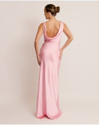 Six Stories - Cowl Back Satin Bridesmaid Dress