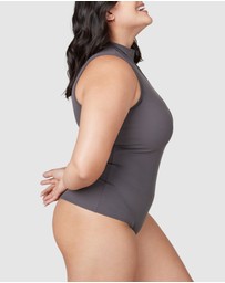 Spanx - Suit Yourself-Ribbed Mock Neck Bodysuit