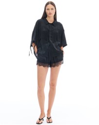THE TALES - Ibiza Nights Satin Fringed Shirt
