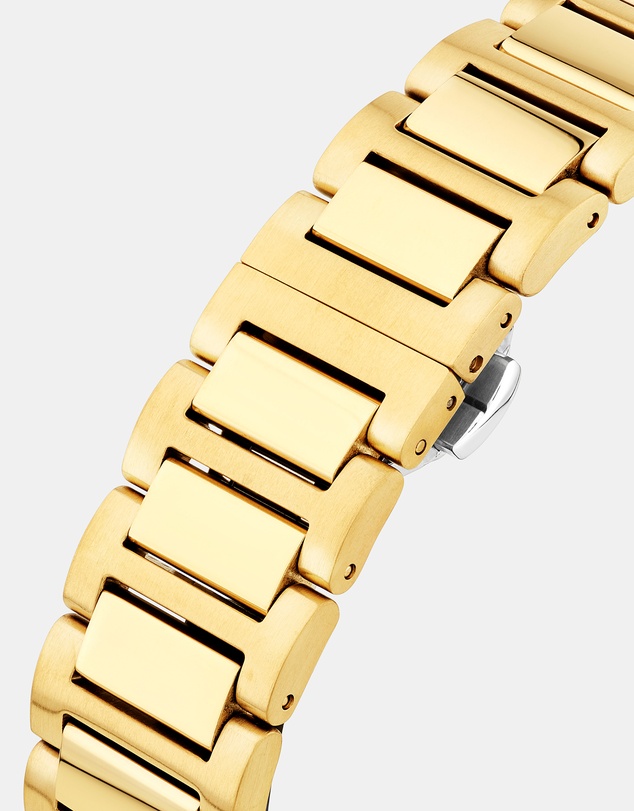 Michael Hill - Men's 0.60 Carat TW Diamond Quartz Yellow Gold Tone Stainless Steel Watch with Black Dial