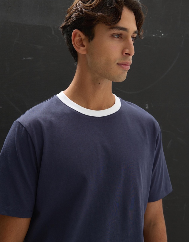 AERE - Contrast Collar T-Shirt