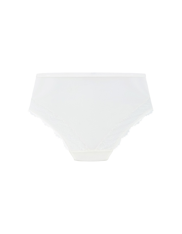 City Chic - Plus size Lara Hi Brief - ivory