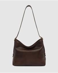 Republic of Florence - Sophia Matt Chocolate Leather Shoulder Bag