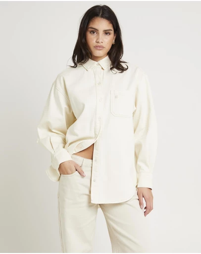 Subtitled - Delta Denim Oversized Long Sleeve Shirt