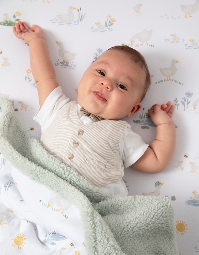 Living Textiles - Sherpa Blanket - Goosey Goosey