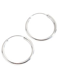 Lovisa - Sterling Silver Shiny 25mm Hoop Earrings