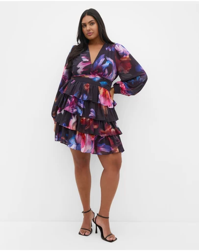 City Chic - Kailey Print Mini Dress