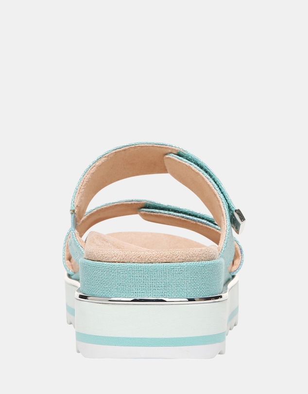 Vionic - Brandie Flatform Slide - Aqua Metallic