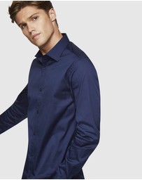 Oxford - Navy Stretch Travel Shirt