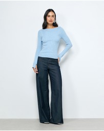 AERE - Eden Cashmere Blend Boat Neck Top