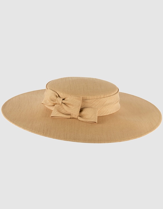 Max Alexander - Gold Wide Brim Boater Hat