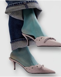High Heel Jungle - Lucy Sheer Thigh Socks-Green