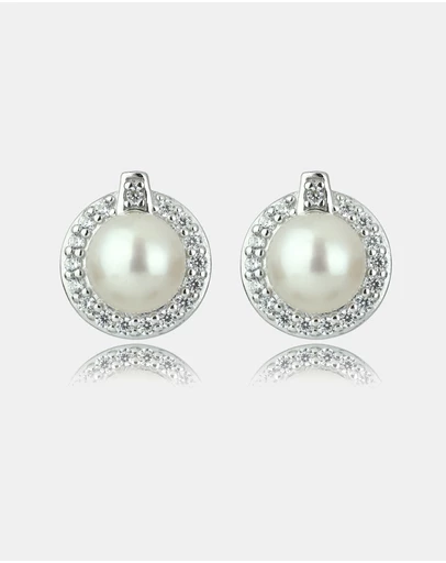 Georgini - GEORGINI OCEANS TASMAN FRESHWATER PEARL EARRINGS SILVER