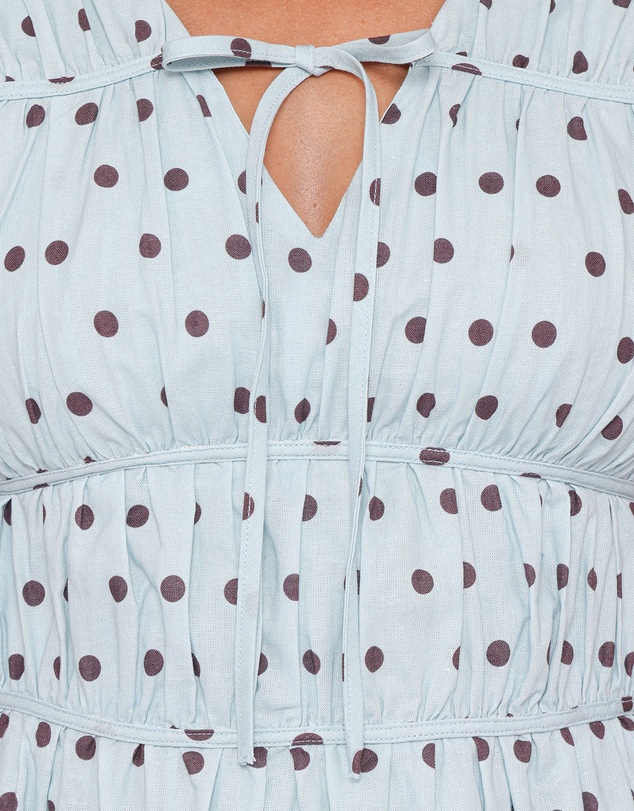 Petal & Pup - Pipper Mini Dress - Blue Polka Dot