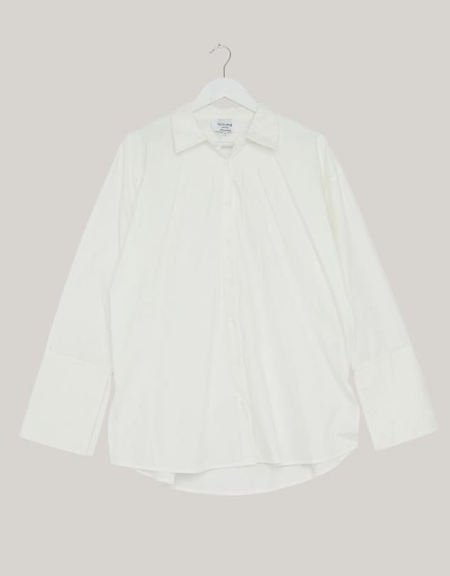 Revibe - Repaired Minima Esenciales Raine Cotton Shirt With Wide Cuffs - AU 10