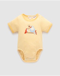 Purebaby - Rib Short Sleeve Bodysuit -Kids-Babies