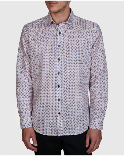 Abelard - Puccini Print Linen Slim Fit Shirt