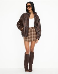 Dazie - Unspoken Check Mini Skirt