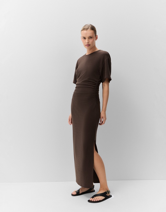 UNISON - Textured Tuck Detail Dress