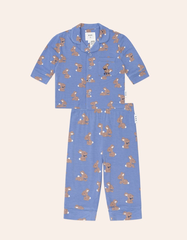Huxbaby - Vintage Blue Bunny PJ Set - Babies-Kids