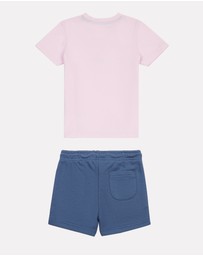 New Balance - Stacked Logo Tee & French Terry Short Set