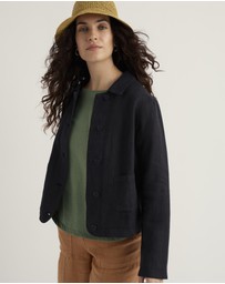 Seasalt - Seasalt Cornwall Navy Arame Linen Jacket