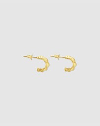 Ichu - Curved Mini Hoops Gold