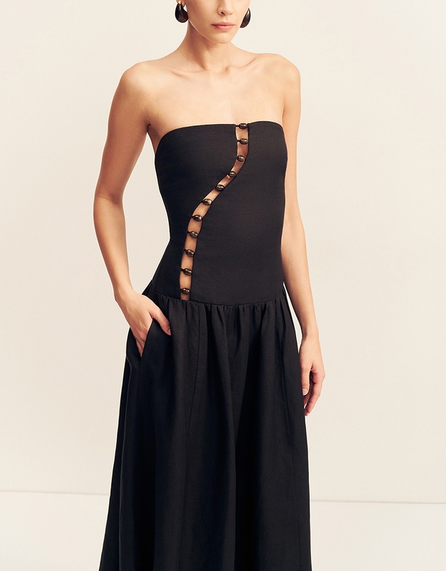Shona Joy - Effie Strapless Cut Out Maxi Dress
