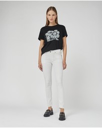 DRICOPER DENIM - Lauren Coated White Jeans
